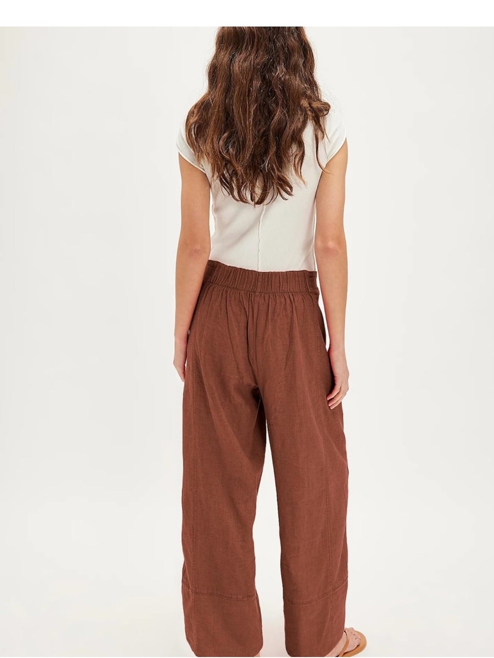 XL wide linen blend pants